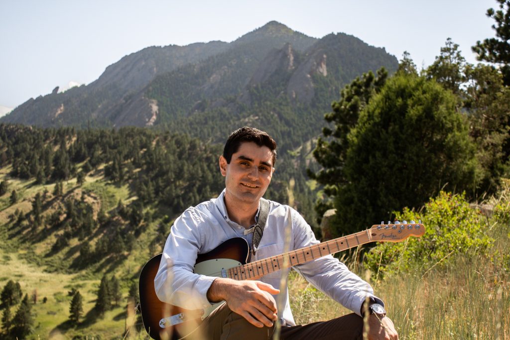 Adam Hernandez with his Telecaster